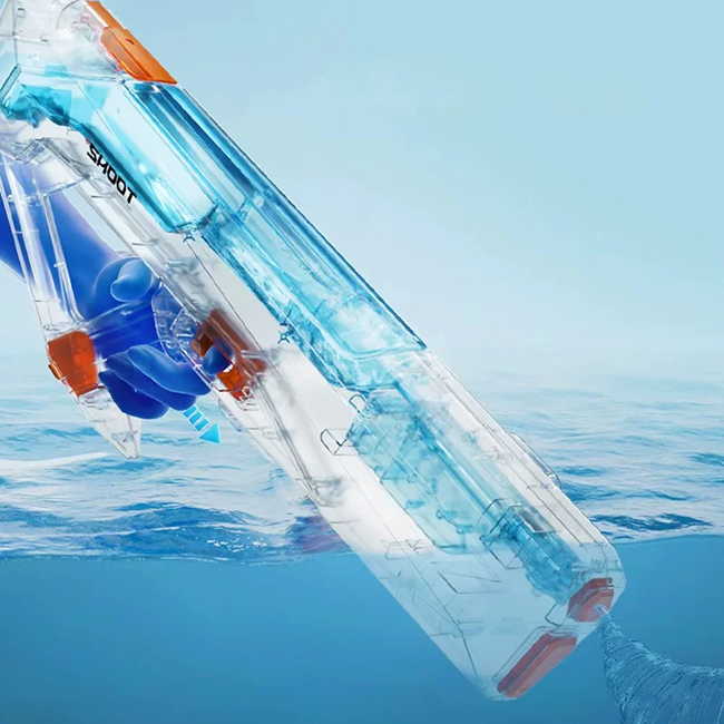 Automatic Electric Water Gun for Kids & Adults | Rechargeable Long-Range Water Blaster for Outdoor Summer Fun - LMI-WG-SQ06B