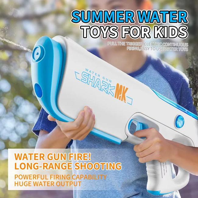 Rechargeable Electric Water Gun | Automatic Continuous Shooting Water Blaster for Kids, Pool Parties, Beach Trips & Outdoor Summer Fun - LMI-WG-CY069