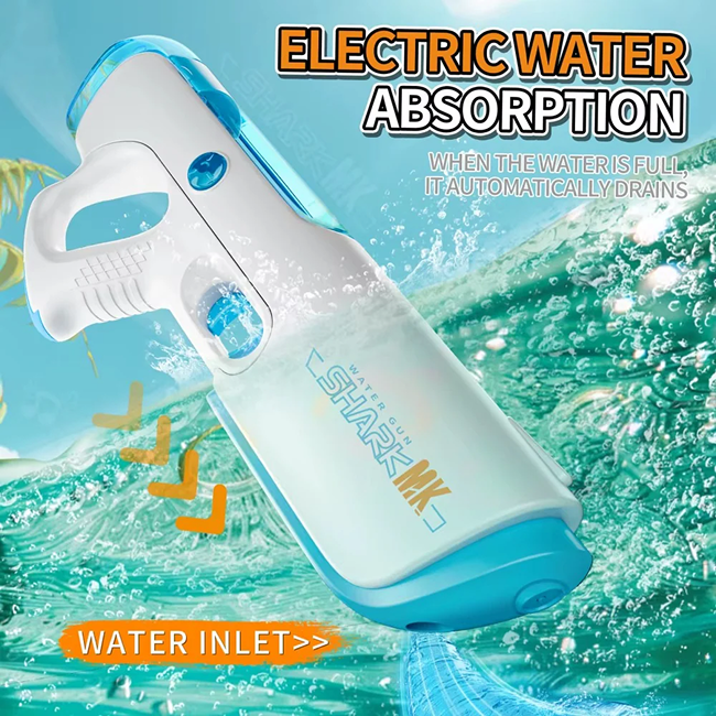 Rechargeable Electric Water Gun | Automatic Continuous Shooting Water Blaster for Kids, Pool Parties, Beach Trips & Outdoor Summer Fun - LMI-WG-CY069