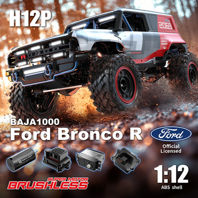 MJX H12P 1/12 2.4G 4WD Sensorless Brushless Motor RC Car Short Course Vehicle Model RTR Bronco Baja 1000 Genuine Authorization - alternate view