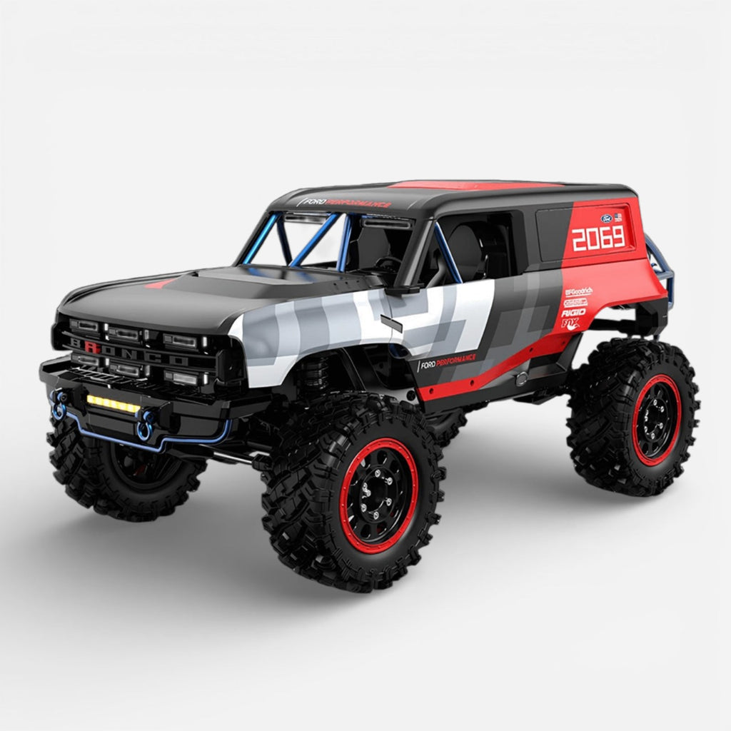 MJX Hyper Go H12P - 1:12 Licensed Ford Bronco R Baja 1000 4WD Brushless RC Rock Crawler with LED Lights & 2.4GHz Remote