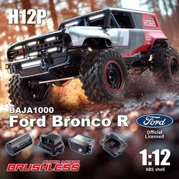 MJX Hyper Go H12P - 1:12 Licensed Ford Bronco R Baja 1000 4WD Brushless RC Rock Crawler with LED Lights & 2.4GHz Remote secondary