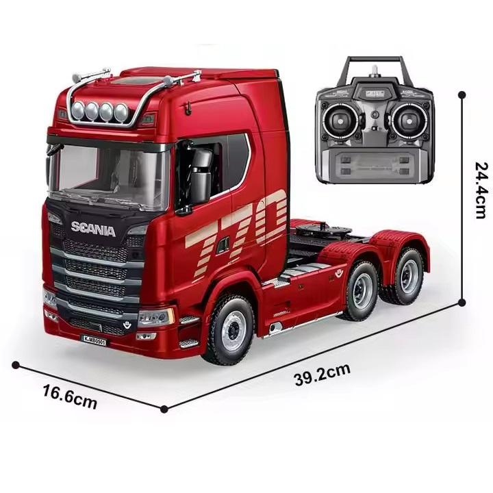 Huina 1501 Scania 770S 1:18 RC Semi Tractor Truck - 2.4GHz 19CH Officially Licensed Full Function with LED Lights & Sound RTR