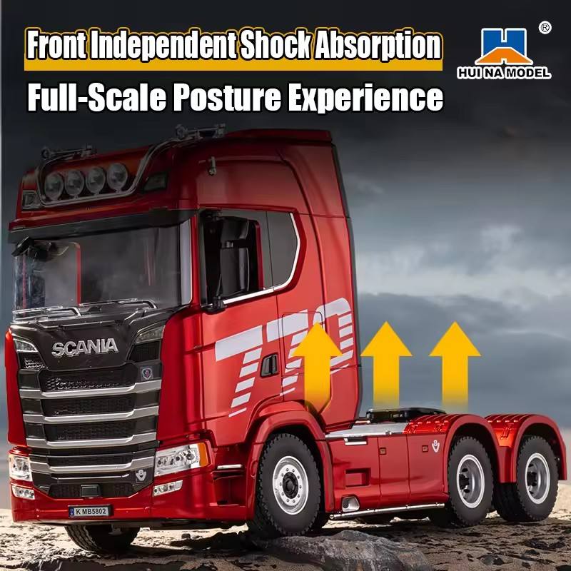 Huina 1501 Scania 770S 1:18 RC Semi Tractor Truck - 2.4GHz 19CH Officially Licensed Full Function with LED Lights & Sound RTR