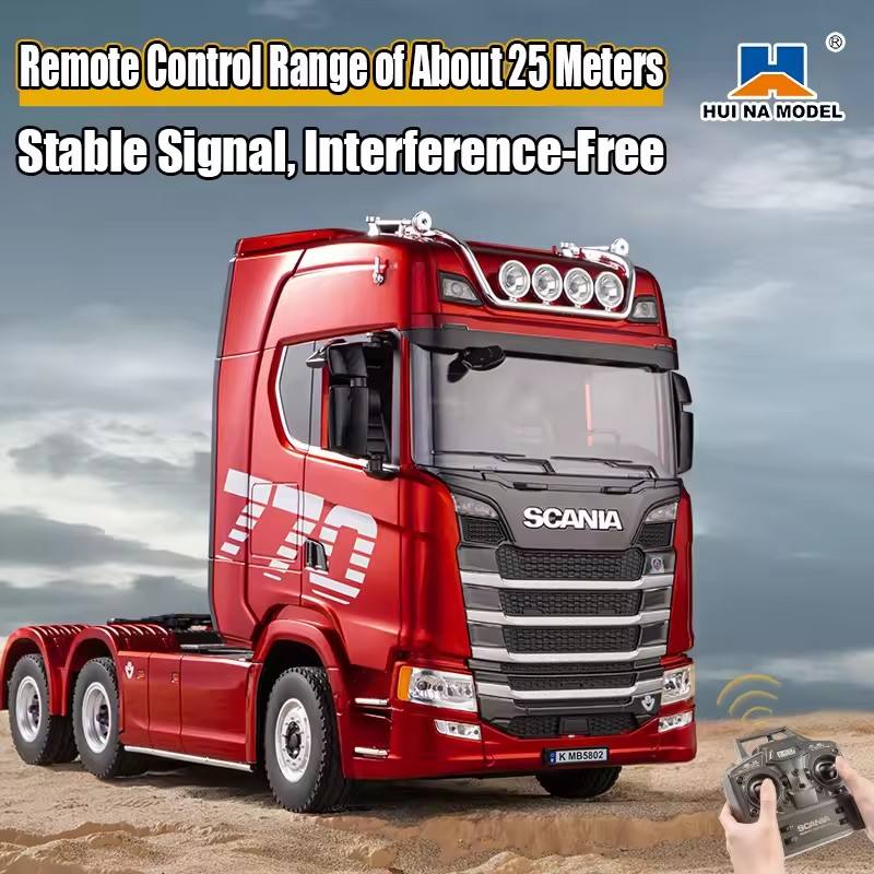 Huina 1501 Scania 770S 1:18 RC Semi Tractor Truck - 2.4GHz 19CH Officially Licensed Full Function with LED Lights & Sound RTR