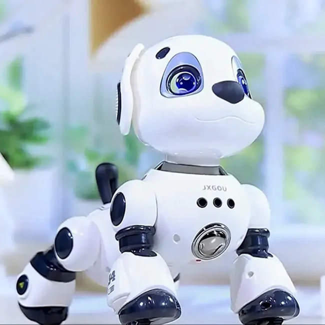 Remote Control Intelligent Robot Dog | Programmable Stunt Robotic Pet with Lights, Music and Interactive Actions - 688A-10