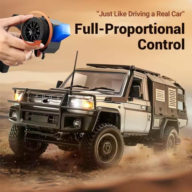 MNRC MN82S - 1:12 Toyota Land Cruiser LC79 RC Rock Crawler | 4WD 2.4GHz Full Proportional Off-Road Pickup Truck with LED Lights