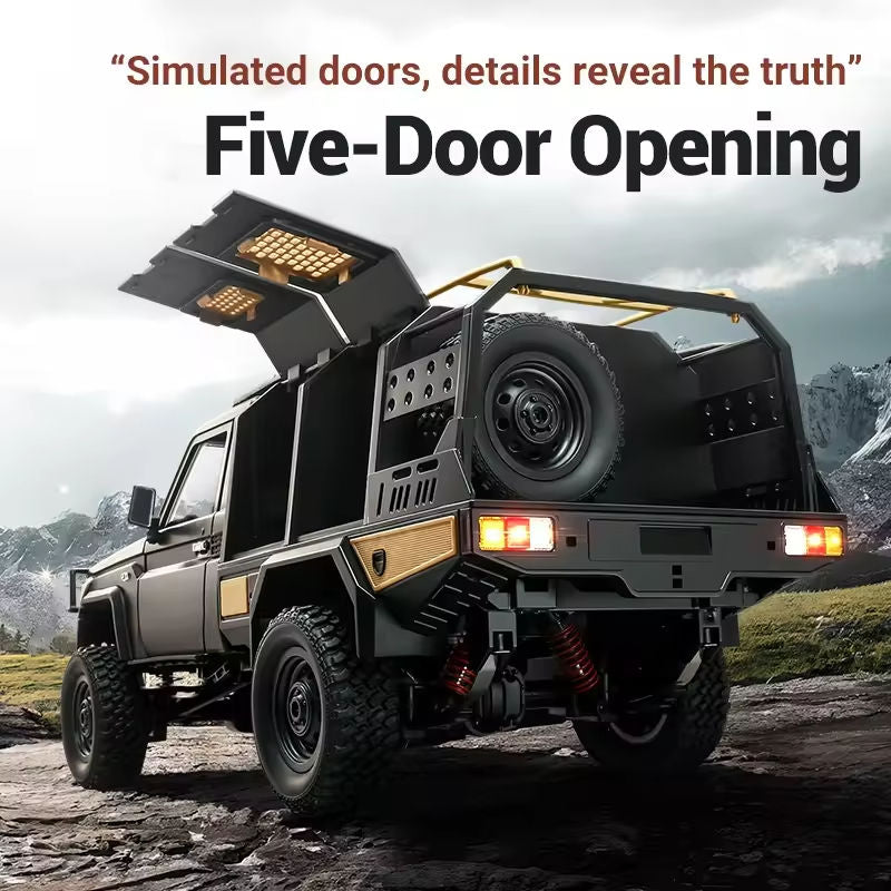 MNRC MN82S - 1:12 Toyota Land Cruiser LC79 RC Rock Crawler | 4WD 2.4GHz Full Proportional Off-Road Pickup Truck with LED Lights