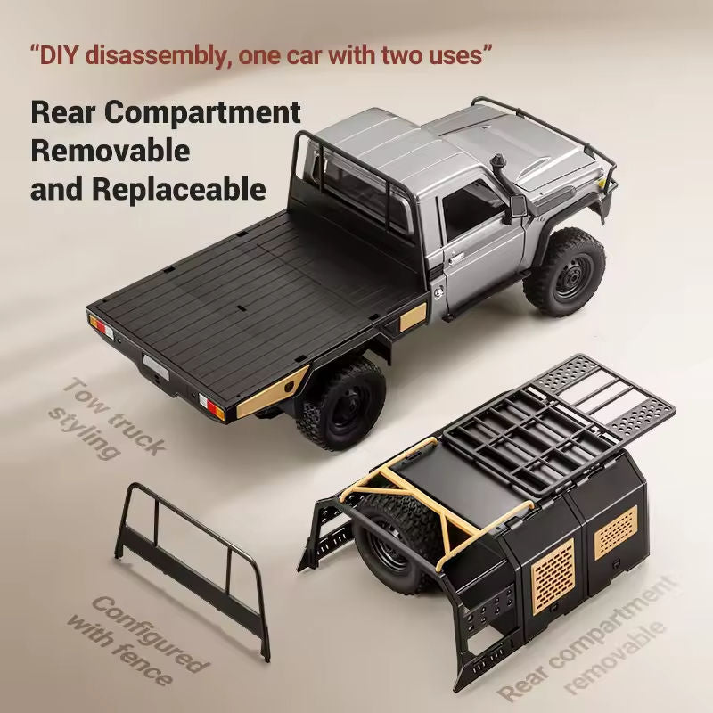 MNRC MN82S - 1:12 Toyota Land Cruiser LC79 RC Rock Crawler | 4WD 2.4GHz Full Proportional Off-Road Pickup Truck with LED Lights