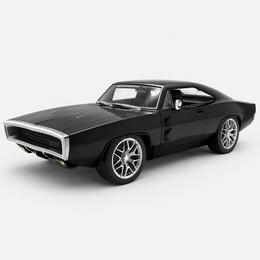 MOKA 1:12 Scale Remote Control Muscle Car Rechargeable RC Car with LED Lights Opening Doors High Speed Racing Toy