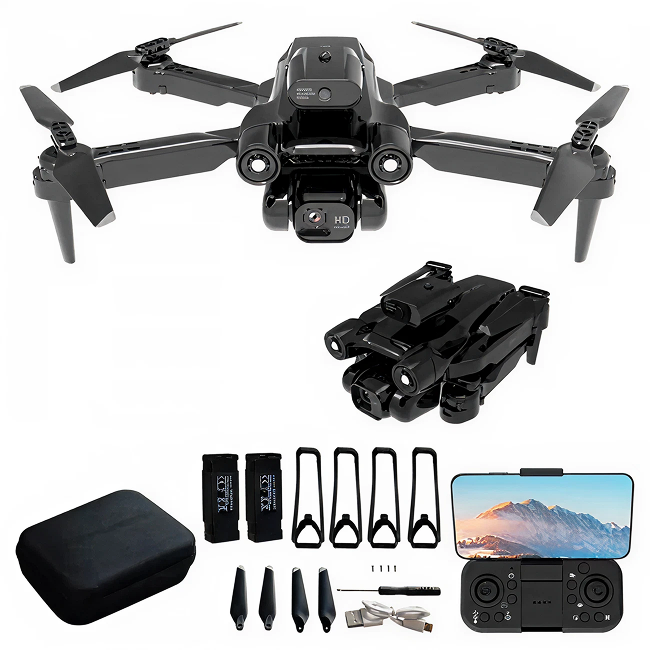 F22 Foldable RC Drone with Dual Camera | 2.4 GHz Remote | Headless Mode | Altitude Hold | LED Lights