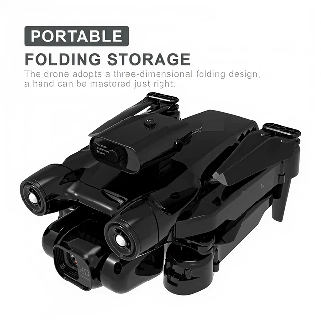 F22 Foldable RC Drone with Dual Camera | 2.4 GHz Remote | Headless Mode | Altitude Hold | LED Lights