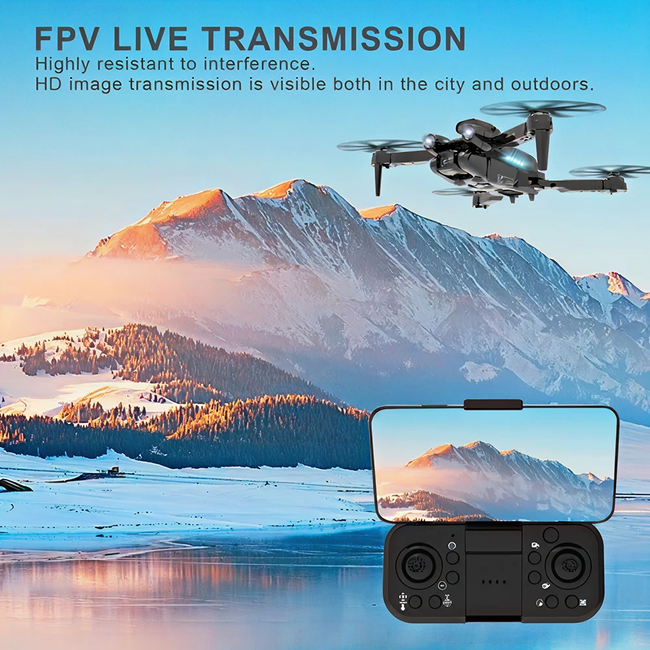 F22 Foldable RC Drone with Dual Camera | 2.4 GHz Remote | Headless Mode | Altitude Hold | LED Lights