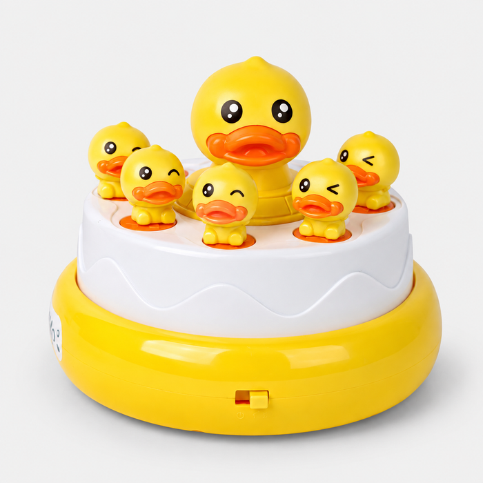 Duck Rotating Bounce Catch Game with Flying Ducks, 2 Catching Nets & Interactive Family Party Play for Kids 3+ Years