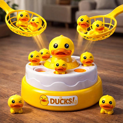 Duck Rotating Bounce Catch Game with Flying Ducks, 2 Catching Nets & Interactive Family Party Play for Kids 3+ Years - alternate view