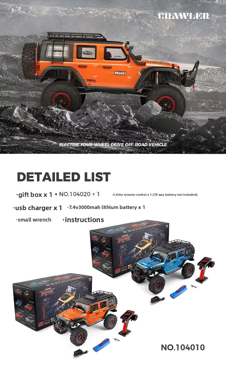 WLtoys 104010 1/10 RC Car 2.4GHz Remote Control High-Speed Drift 4x4 Climbing Truck Ready-to-Go description image 5