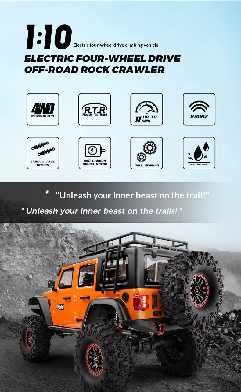 WLtoys 104010 1/10 RC Car 2.4GHz Remote Control High-Speed Drift 4x4 Climbing Truck Ready-to-Go description image 8