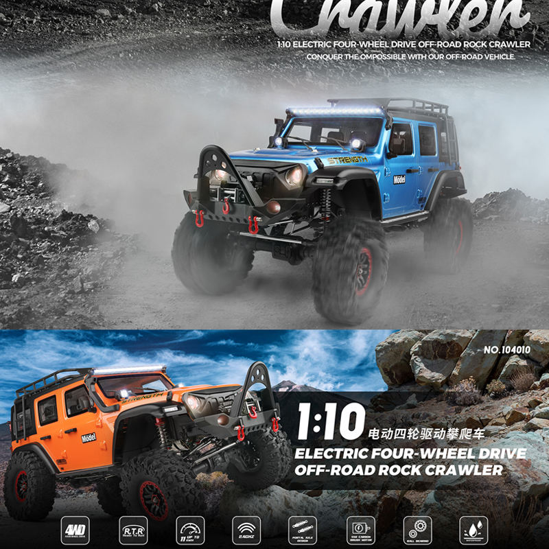 WLtoys 104010 1/10 RC Car 2.4GHz Remote Control High-Speed Drift 4x4 Climbing Truck Ready-to-Go