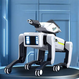 Fire Bullets RC Robot Dog with Bullet Launcher, 2.4GHz Remote & App Control, Smart Programmable Stunt Robot Toy with LED Lights, Walking Action & Interactive Gift for Kids secondary