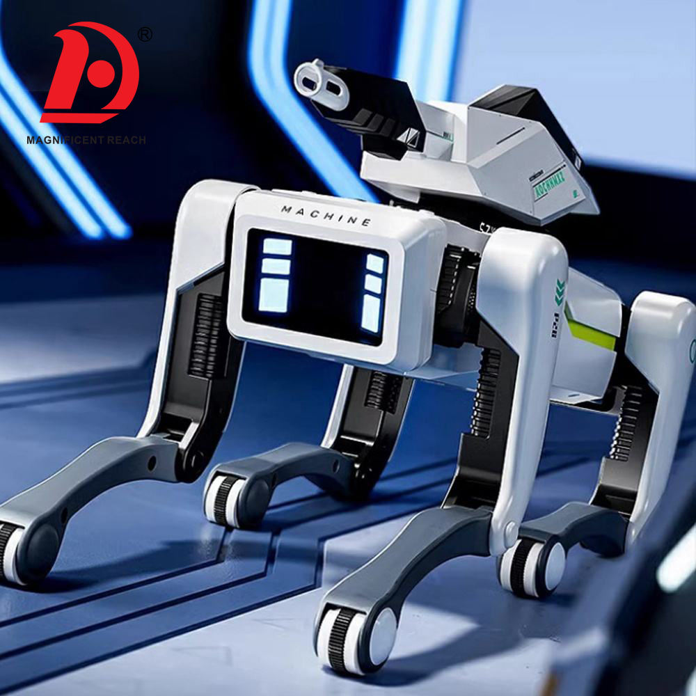 AI Smart Robot Dog Remote Control Interactive Voice Mechanical Walking Electronic Pet Toy with LED Lights Music Dance Storytelling for Kids