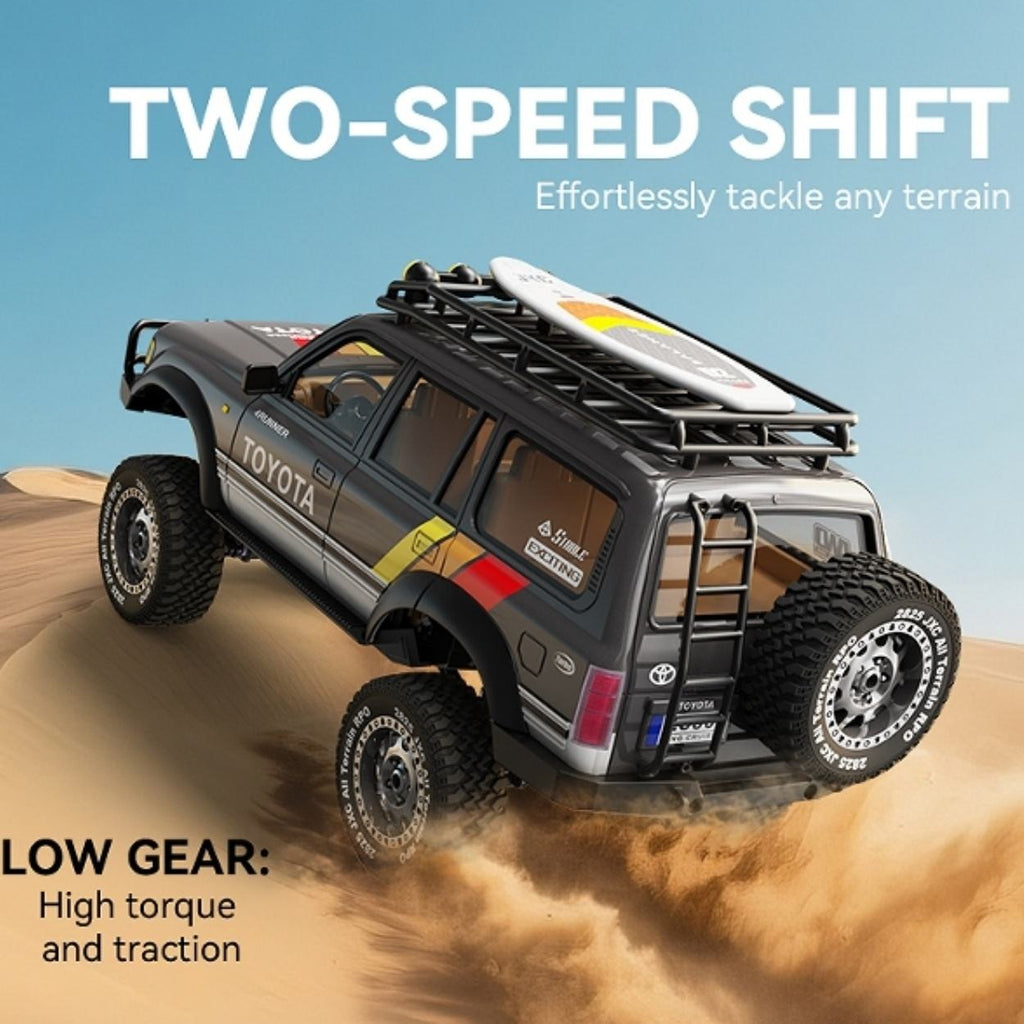 JXC LC80 - 1:12 Toyota Land Cruiser RC Car | 4WD 2.4GHz Remote Control Off-Road Rock Crawler Truck with LED Lights, Realistic Body & Full Function Control