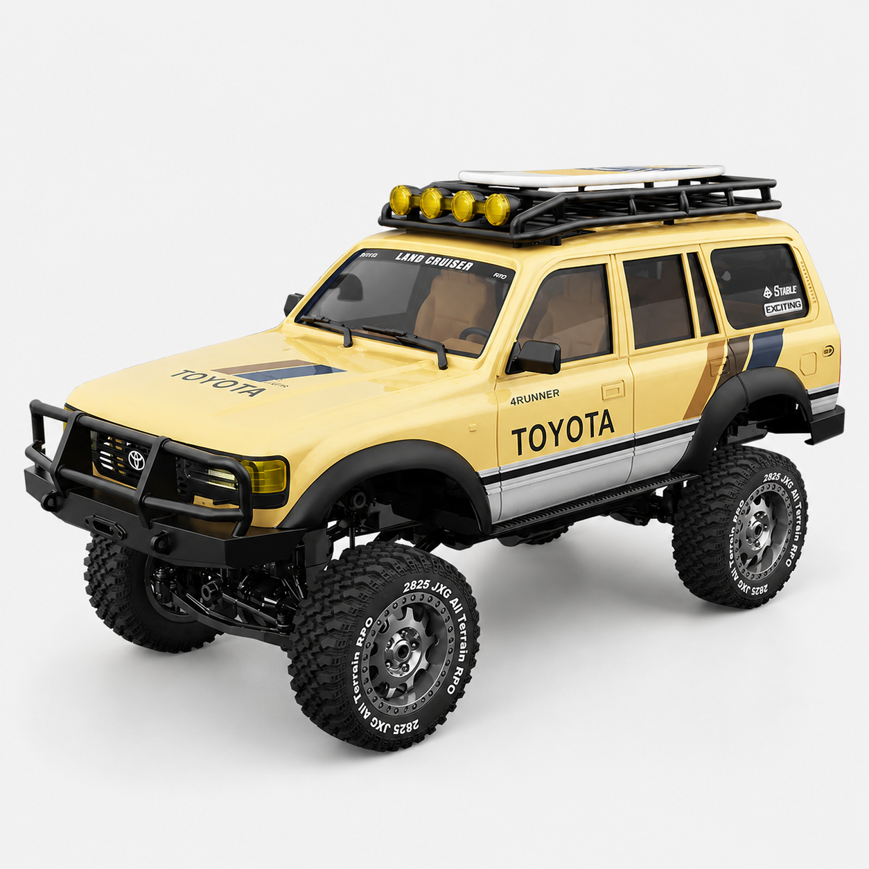 JXC LC80 - 1:12 Toyota Land Cruiser RC Car | 4WD 2.4GHz Remote Control Off-Road Rock Crawler Truck with LED Lights, Realistic Body & Full Function Control