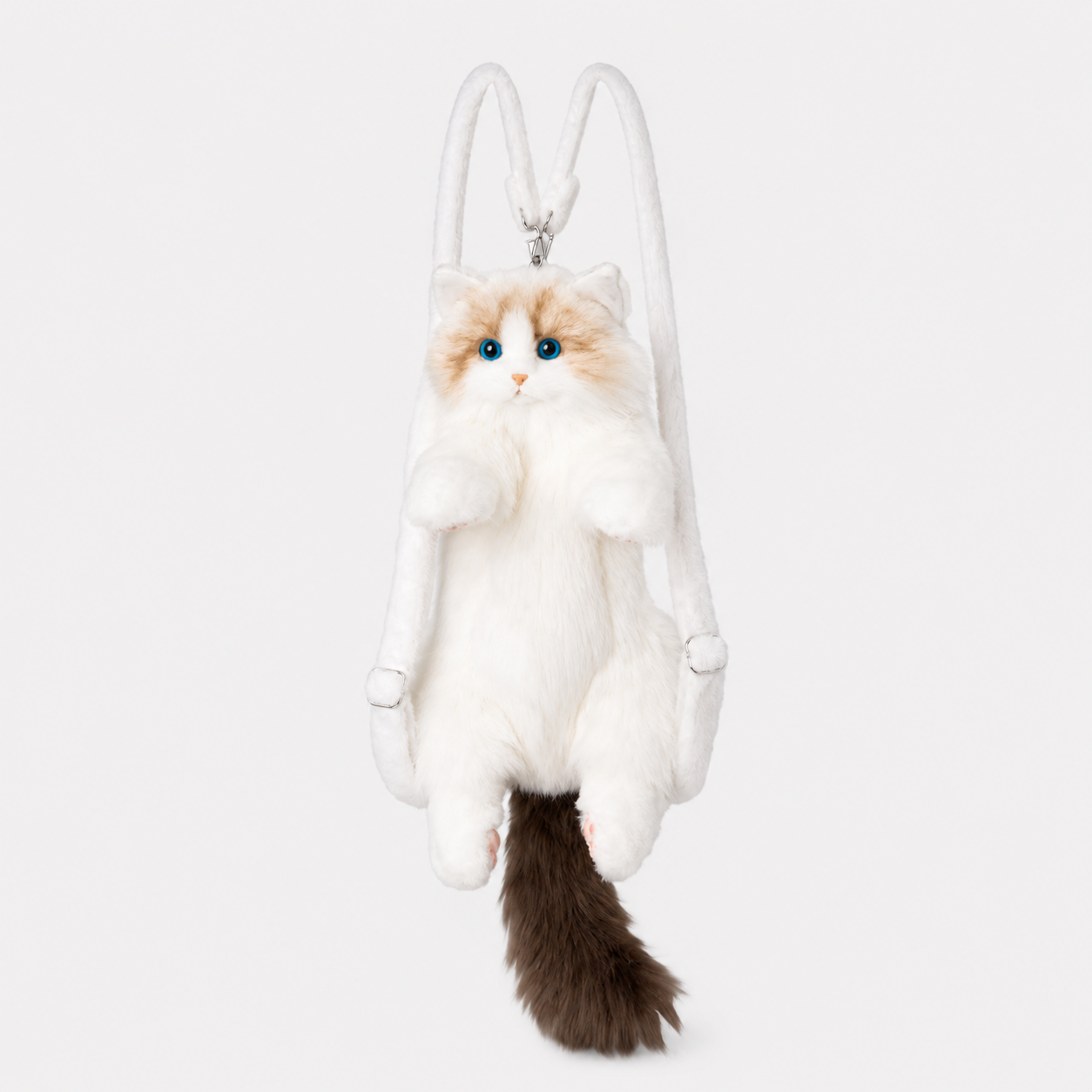 Lifelike Ragdoll Cat Plush Bag - Realistic Simulation Kitten with Soft Faux Fur & Decorative Pet Companion Design