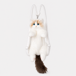 Lifelike Ragdoll Cat Plush Bag - Realistic Simulation Kitten with Soft Faux Fur & Decorative Pet Companion Design secondary