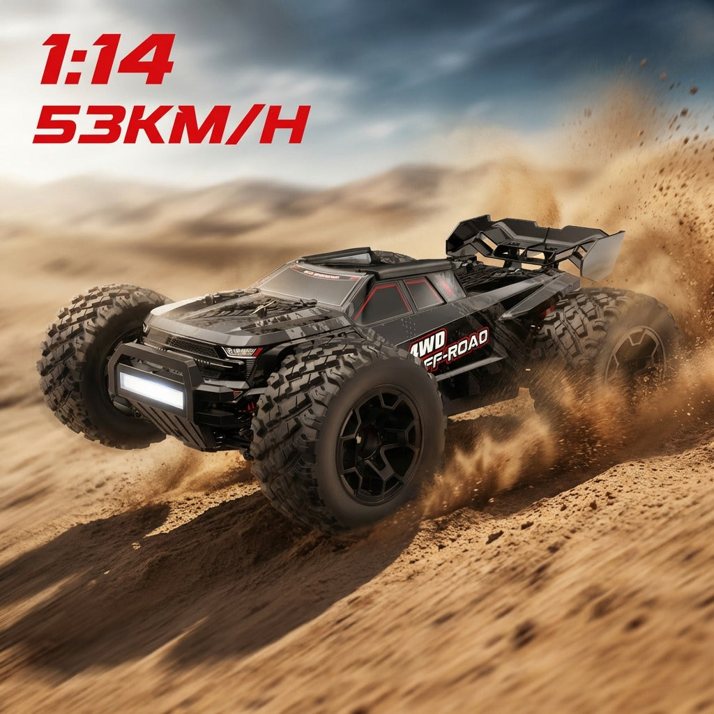 MJX Hyper Go 14207 - 1:14 Brushless RC Off-Road Truck | 4WD 53km/h High-Speed Racer with Dual Body Shells & Oil-Filled Shocks