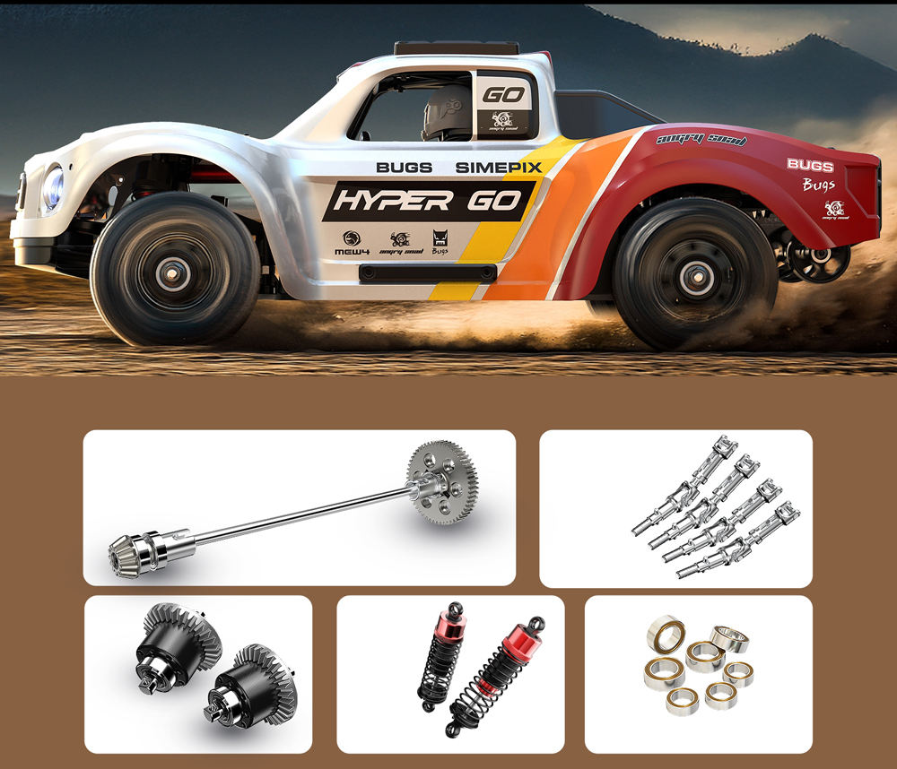MJX Hyper Go 14211 - 1:14 Brushless RC Short Course Truck | 4WD 2.4GHz High-Speed Off-Road Racer with Oil-Filled Shocks