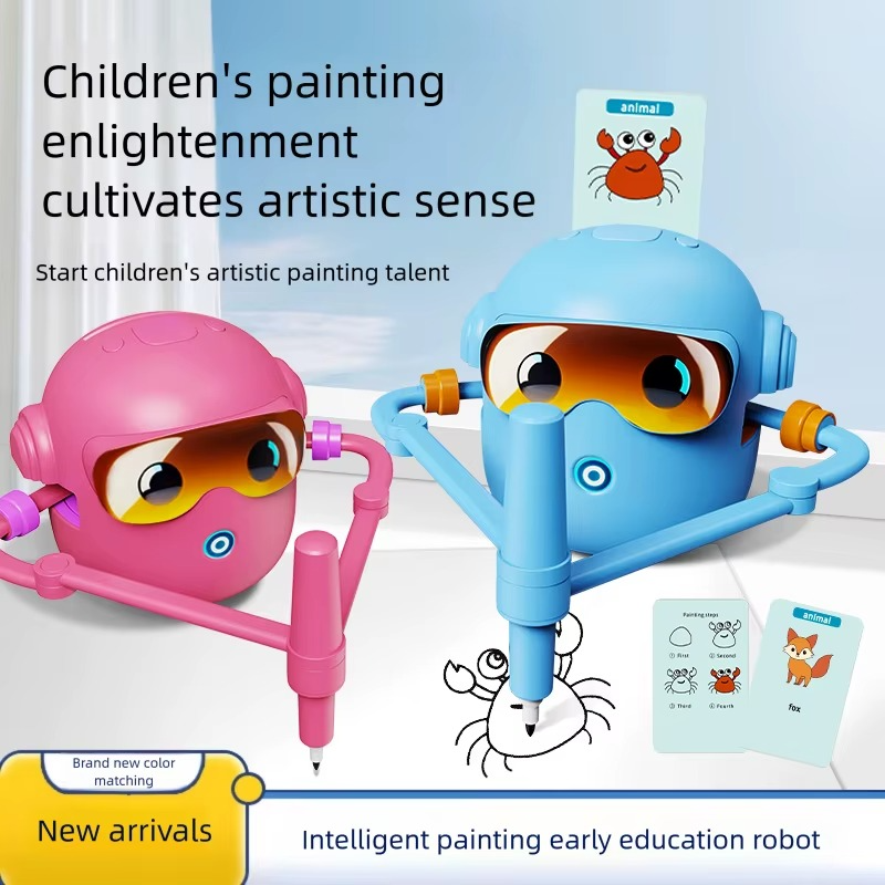 Smart Drawing Robot Toy for Kids | Interactive Educational Writing & Sketch Learning Machine with Activity Cards and Creative Play