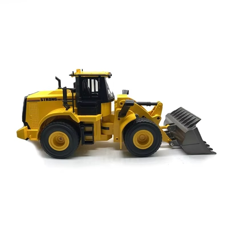 Huina 1552 - 1:16 RC Wheel Loader | 2.4GHz 11CH Semi-Alloy Front End Construction Loader with Metal Bucket, Lights & Sound