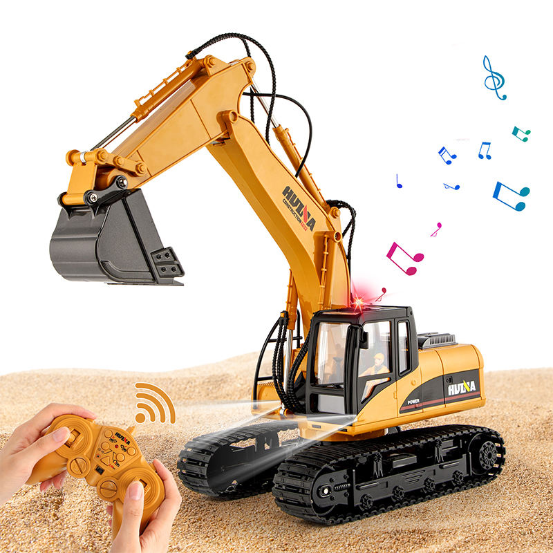 HUINA 1535 - 1:14 Scale 15ch RC Die-cast RC Excavator Construction Truck Toys Radio Control Toy Alloy Engineering Excavator