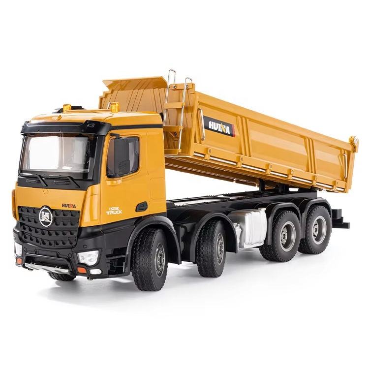 HUINA 1536 - 1:14 Large Dump Truck Alloy Remote Control Engineering Eight Wheel Heavy-Duty Dump Truck
