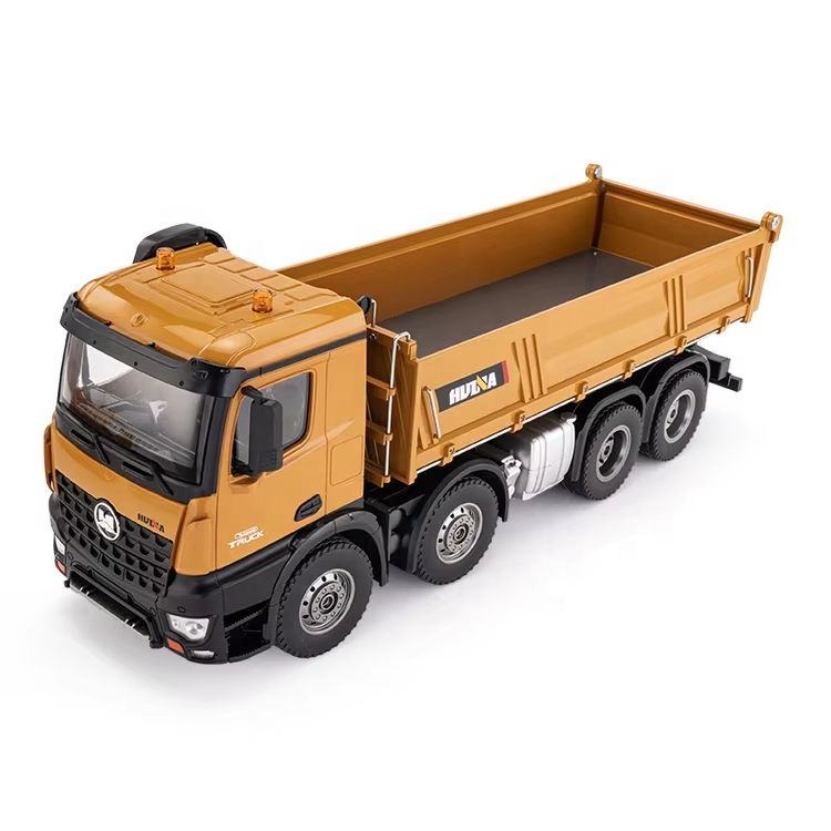HUINA 1536 - 1:14 Large Dump Truck Alloy Remote Control Engineering Eight Wheel Heavy-Duty Dump Truck