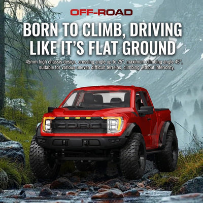 Hstar F150- 1:12 Scale Raptor 4WD RC Off-Road Truck with 2.4GHz Remote Control, Rechargeable Battery, Ready-to-Run All Terrain Remote Control Pickup Truck for Kids & Adults - alternate view