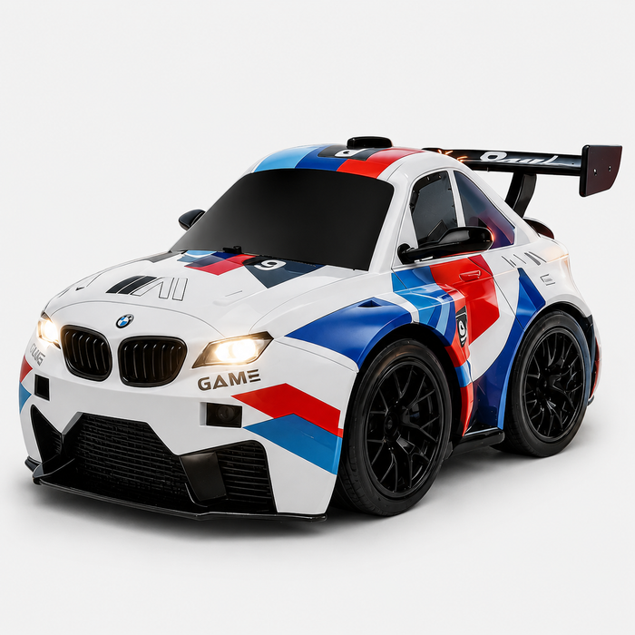 SM4 BMW M4 - Short Axis Spark Drift RC Car 2.4GHz Remote Control Racing Car with LED Lights, Spark Effect, Drift Tires, Rechargeable High Speed RC Car for Kids