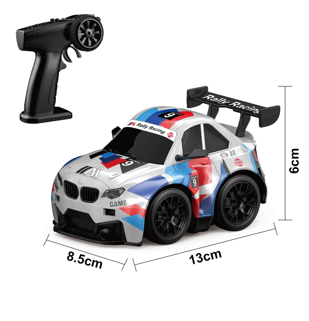 SM4 BMW M4 - Short Axis Spark Drift RC Car 2.4GHz Remote Control Racing Car with LED Lights, Spark Effect, Drift Tires, Rechargeable High Speed RC Car for Kids