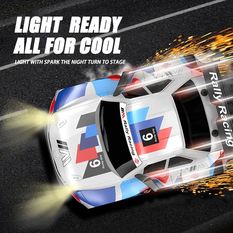 SM4 BMW M4 - Short Axis Spark Drift RC Car 2.4GHz Remote Control Racing Car with LED Lights, Spark Effect, Drift Tires, Rechargeable High Speed RC Car for Kids