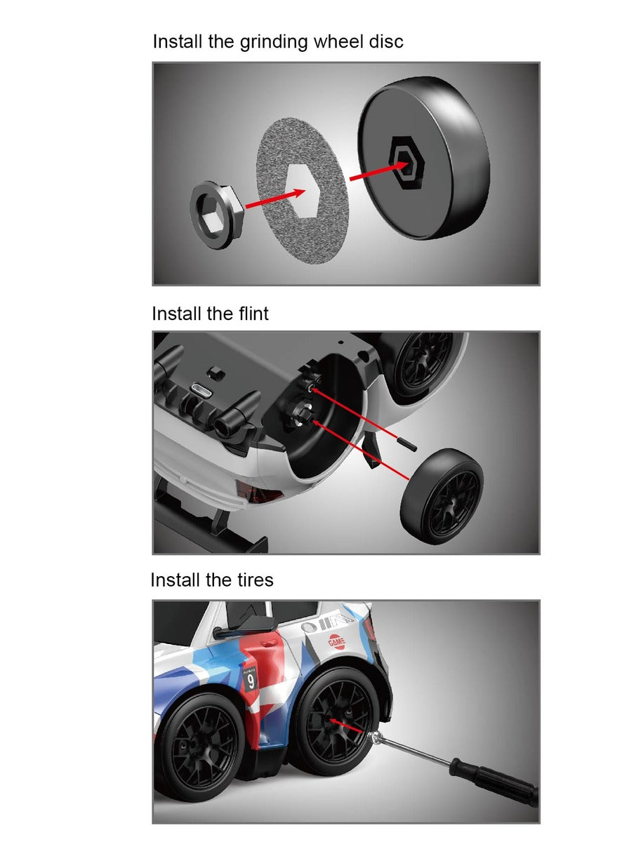 SM4 BMW M4 - Short Axis Spark Drift RC Car 2.4GHz Remote Control Racing Car with LED Lights, Spark Effect, Drift Tires, Rechargeable High Speed RC Car for Kids