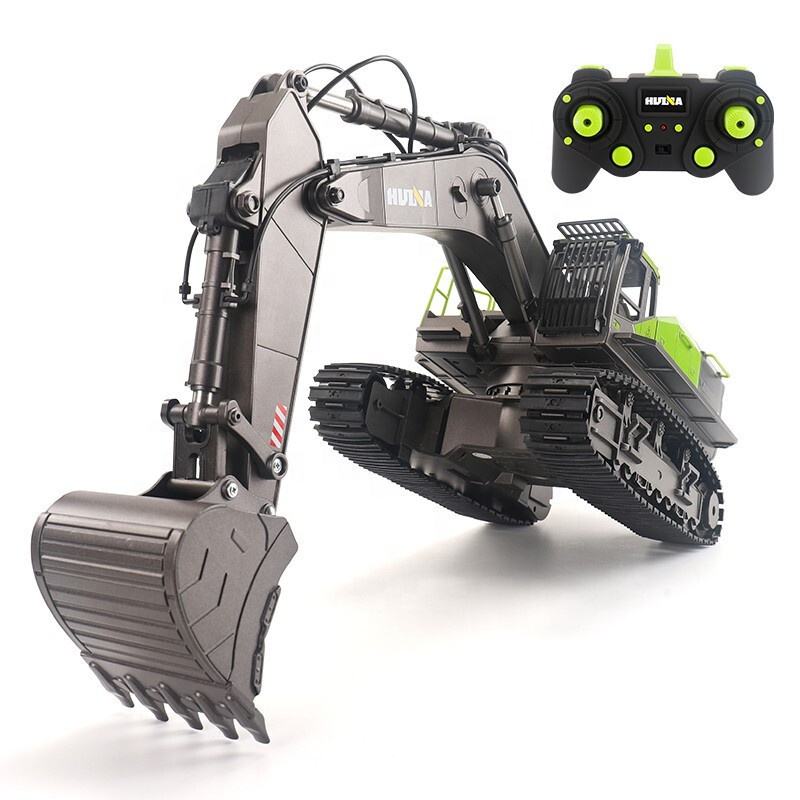 Huina 1593 - 1:14 RC Excavator | 2.4GHz 22CH Semi-Alloy Full Function Construction Digger with Realistic Lights & Sound