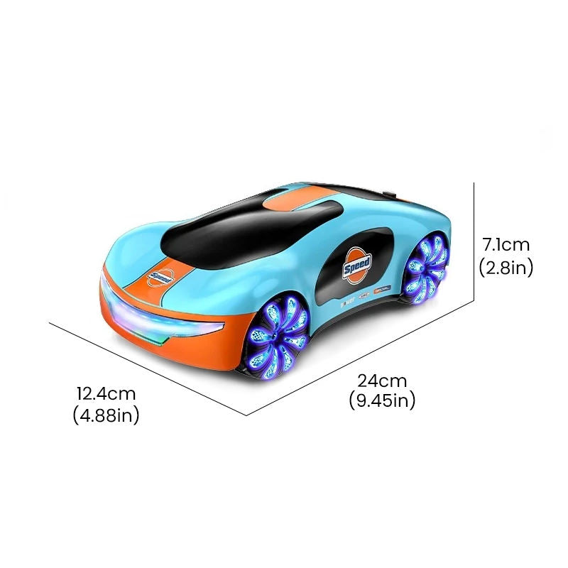 CV-E600 - Dual Spray Simulation Remote Control Concept RC Car with LED Lights 360° Stunt Drift Racing Toy for Kids