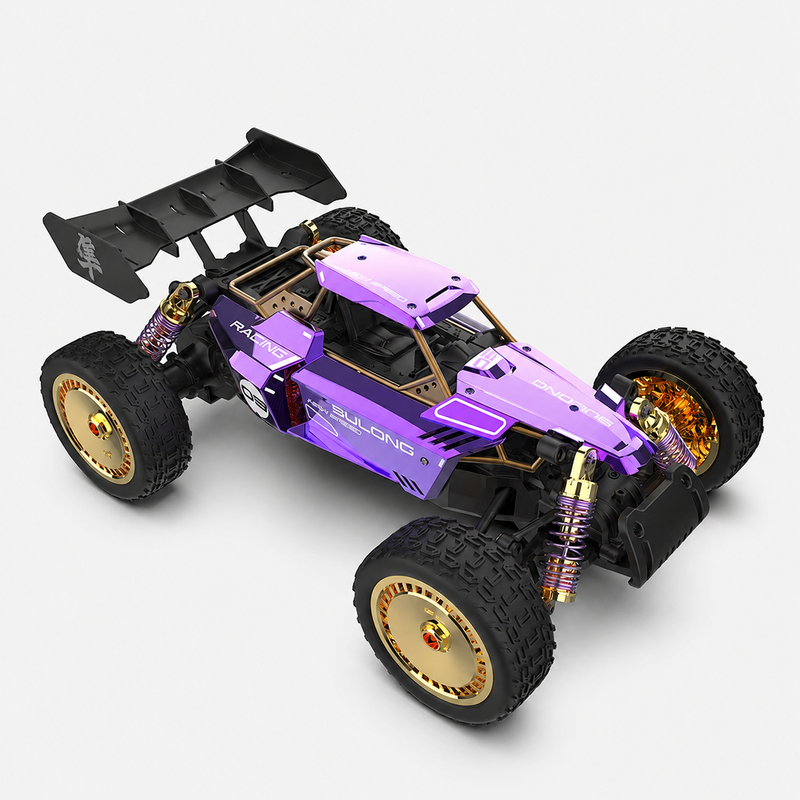 SULONG SL-6034 - 1:14 Scale Die-Cast Alloy RC Off-Road Buggy – 2.4GHz High-Speed Remote Control Car with Metal Body, Independent Suspension & Racing Design (Purple)