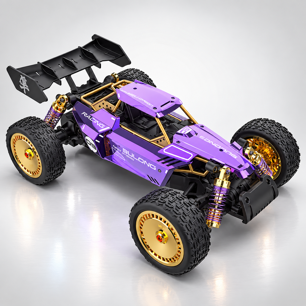 SULONG SL6034 - 1:14 Scale Die-Cast Alloy RC Off-Road Buggy – 2.4GHz High-Speed Remote Control Car with Metal Body, Independent Suspension & Racing Design (Purple)