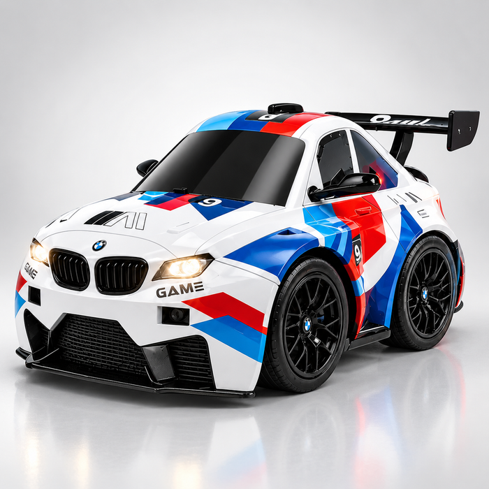 SM4 BMW M4 - Short Axis Spark Drift RC Car 2.4GHz Remote Control Racing Car with LED Lights, Spark Effect, Drift Tires, Rechargeable High Speed RC Car for Kids