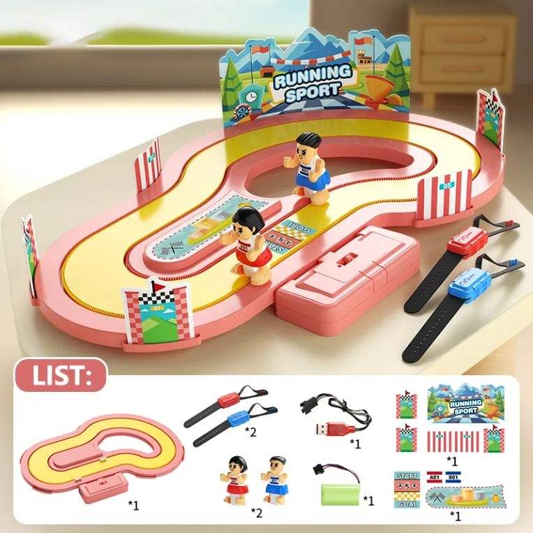 Interactive Induction Running Racing Toys Wireless Motion Sensor Battle Game Toy Racking Family Board Game for Kids Toys - G001
