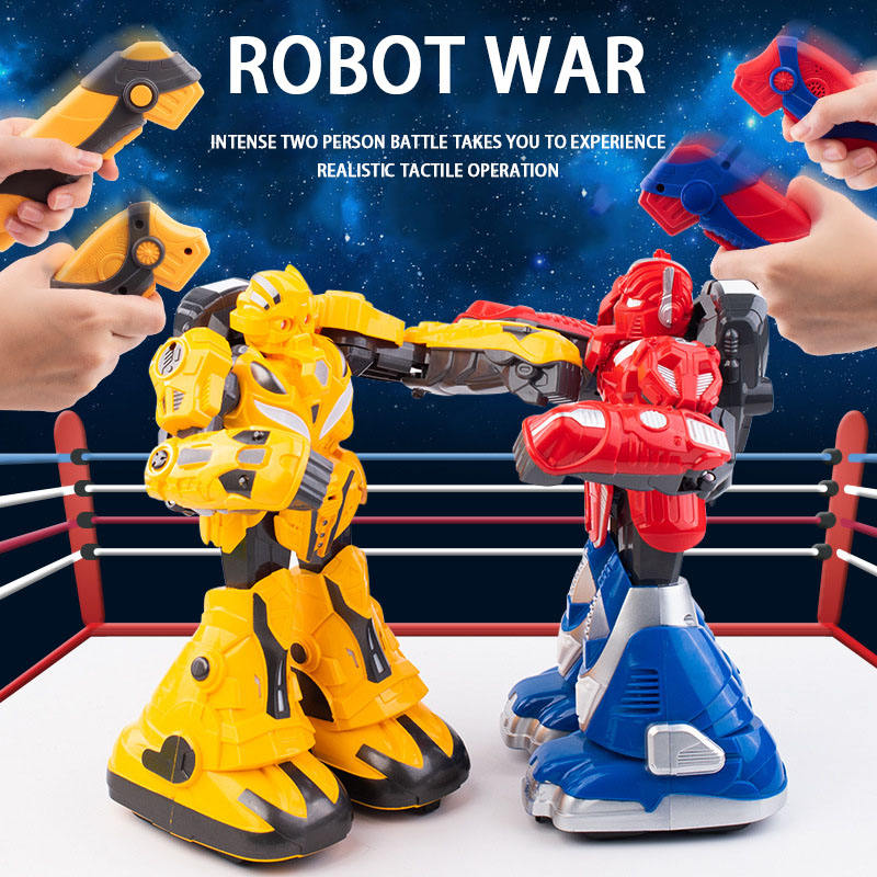 Interactive Boxing Battle Robot Toy Set for Kids | 2 Player Fighting Robots with Wired Controllers, Punch Action & Battle Game Fun