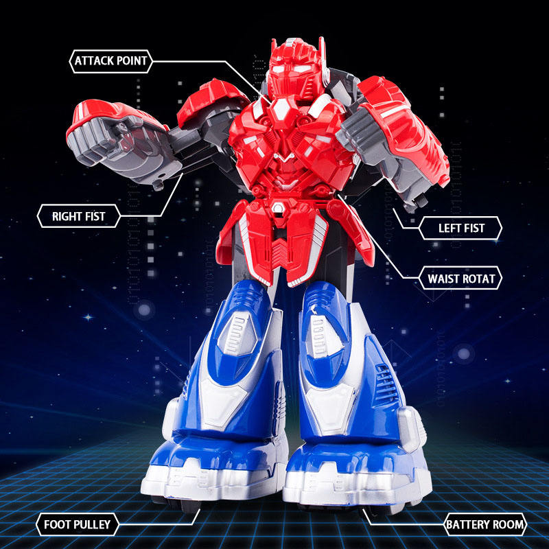Interactive Boxing Battle Robot Toy Set for Kids | 2 Player Fighting Robots with Wired Controllers, Punch Action & Battle Game Fun