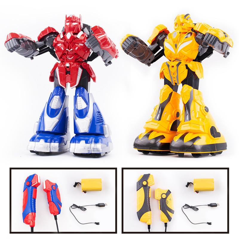 Interactive Boxing Battle Robot Toy Set for Kids | 2 Player Fighting Robots with Wired Controllers, Punch Action & Battle Game Fun