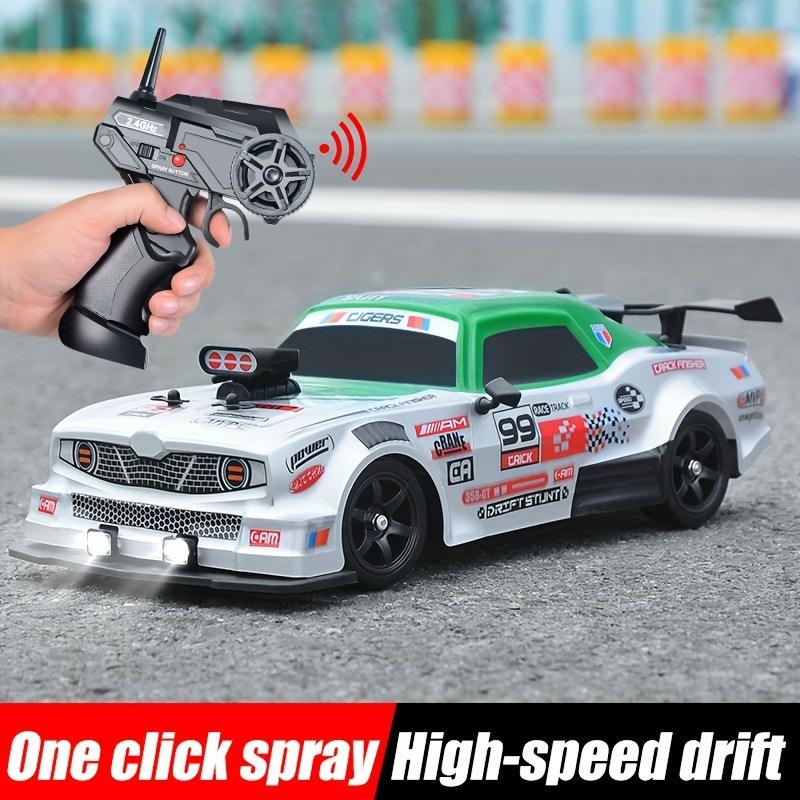 SC16A08-01  - 1:16 Scale 2.4GHz 4WD RC Racing Rally Drift Car with Spray Mist LED Lights High Speed Remote Control Stunt Car for Kids